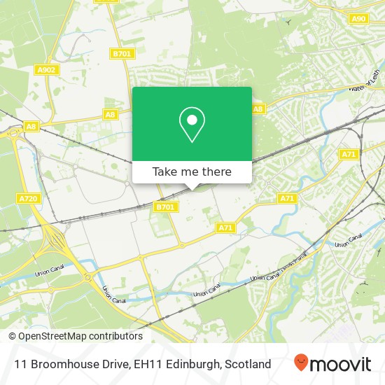 11 Broomhouse Drive, EH11 Edinburgh map