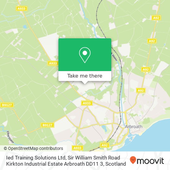 Ied Training Solutions Ltd, Sir William Smith Road Kirkton Industrial Estate Arbroath DD11 3 map