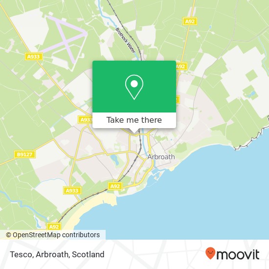 Tesco, Arbroath map