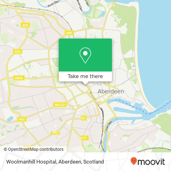Woolmanhill Hospital, Aberdeen map