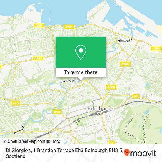 Di Giorgio's, 1 Brandon Terrace Eh3 Edinburgh EH3 5 map