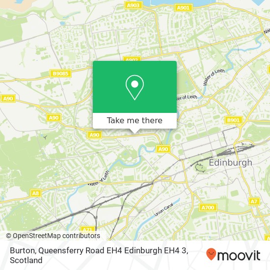 Burton, Queensferry Road EH4 Edinburgh EH4 3 map