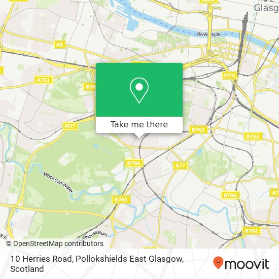 10 Herries Road, Pollokshields East Glasgow map