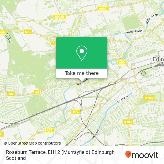 Roseburn Terrace, EH12 (Murrayfield) Edinburgh map