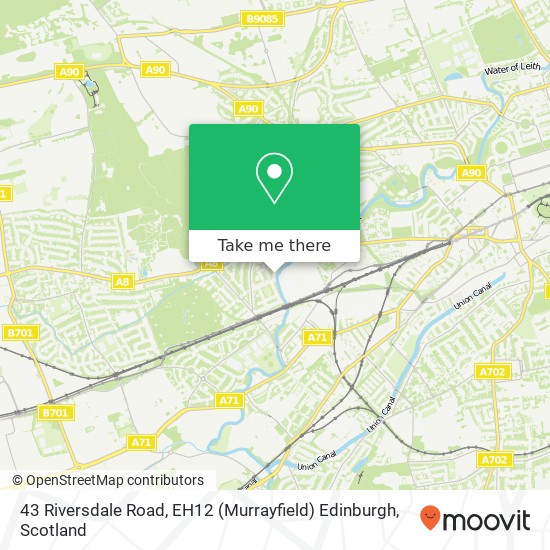 43 Riversdale Road, EH12 (Murrayfield) Edinburgh map