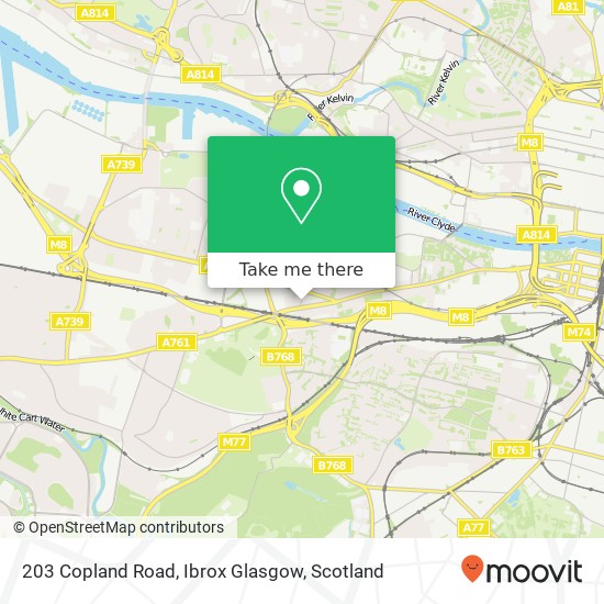 203 Copland Road, Ibrox Glasgow map