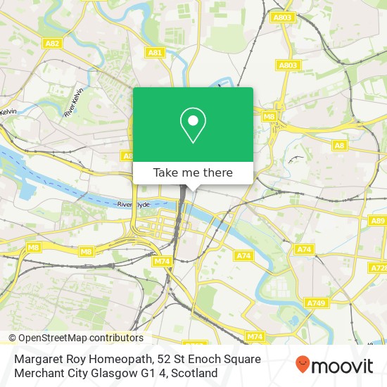 Margaret Roy Homeopath, 52 St Enoch Square Merchant City Glasgow G1 4 map
