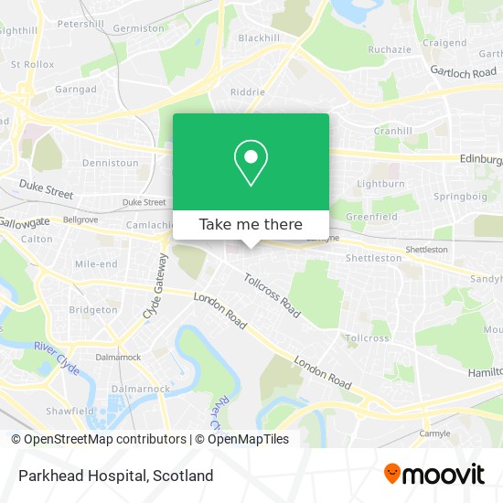 Parkhead Hospital map