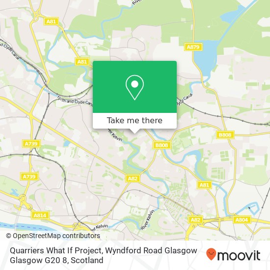 Quarriers What If Project, Wyndford Road Glasgow Glasgow G20 8 map