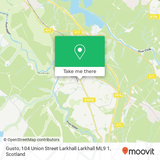 Gusto, 104 Union Street Larkhall Larkhall ML9 1 map