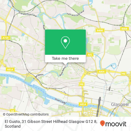 El Gusto, 31 Gibson Street Hillhead Glasgow G12 8 map