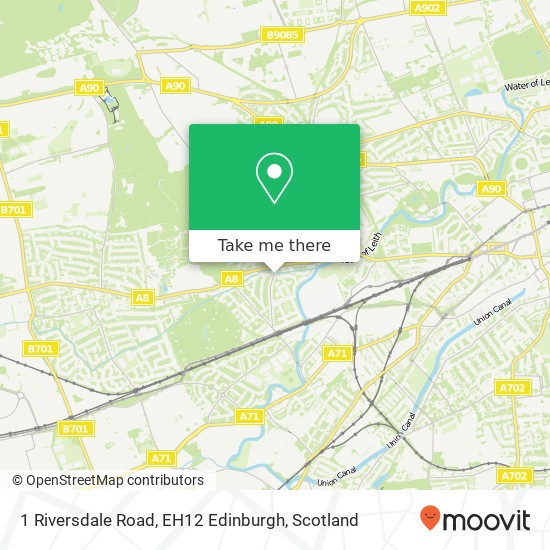 1 Riversdale Road, EH12 Edinburgh map