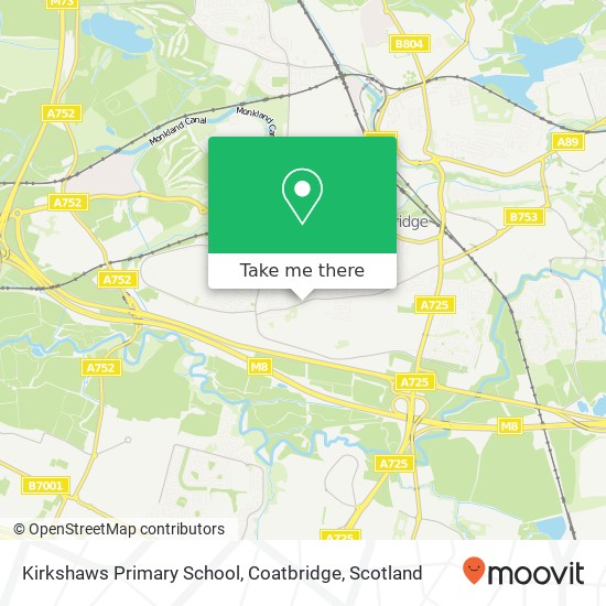 Kirkshaws Primary School, Coatbridge map