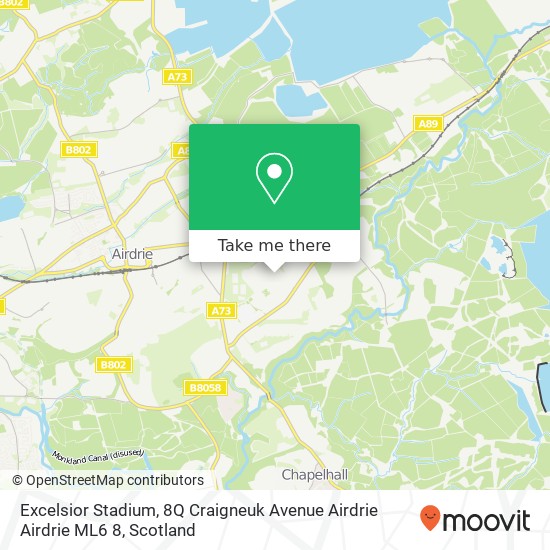 Excelsior Stadium, 8Q Craigneuk Avenue Airdrie Airdrie ML6 8 map
