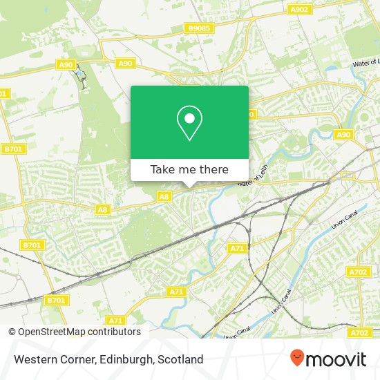 Western Corner, Edinburgh map