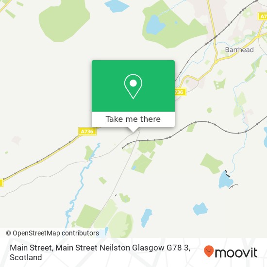 Main Street, Main Street Neilston Glasgow G78 3 map