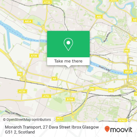 Monarch Transport, 27 Dava Street Ibrox Glasgow G51 2 map