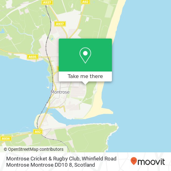 Montrose Cricket & Rugby Club, Whinfield Road Montrose Montrose DD10 8 map