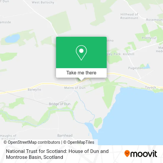 National Trust for Scotland: House of Dun and Montrose Basin map