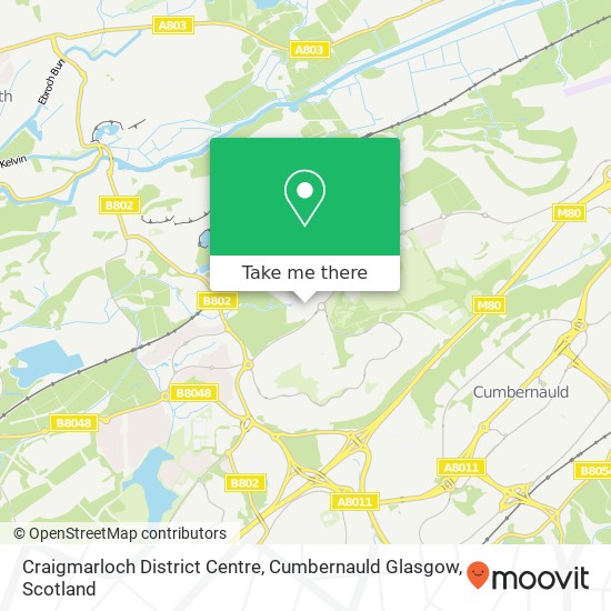 Craigmarloch District Centre, Cumbernauld Glasgow map