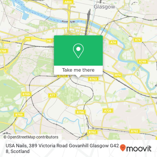 USA Nails, 389 Victoria Road Govanhill Glasgow G42 8 map