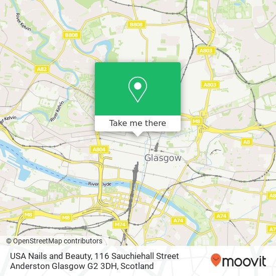 USA Nails and Beauty, 116 Sauchiehall Street Anderston Glasgow G2 3DH map
