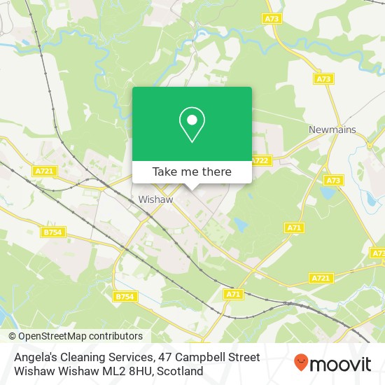 Angela's Cleaning Services, 47 Campbell Street Wishaw Wishaw ML2 8HU map