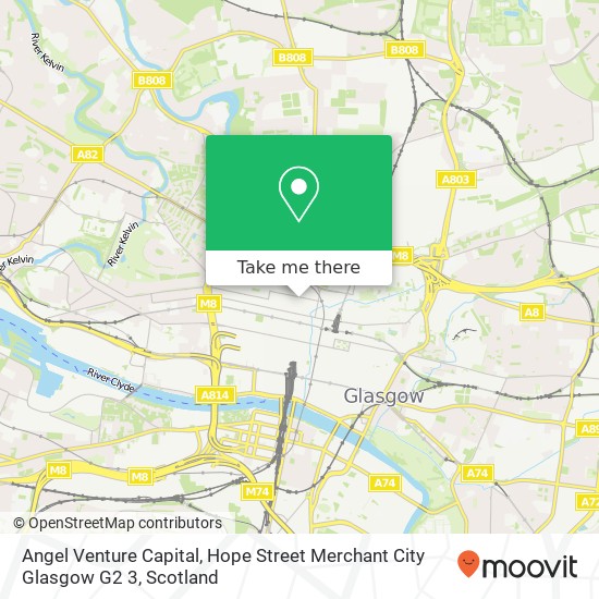 Angel Venture Capital, Hope Street Merchant City Glasgow G2 3 map