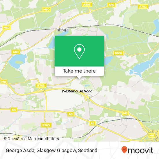 George Asda, Glasgow Glasgow map
