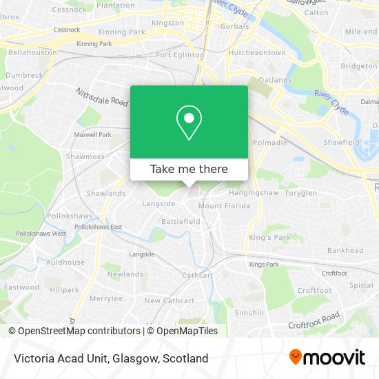 Victoria Acad Unit, Glasgow map