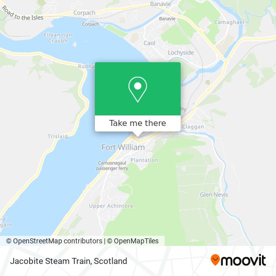 Jacobite Steam Train map