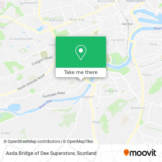 Asda Bridge of Dee Superstore map