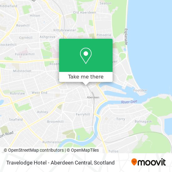 Travelodge Hotel - Aberdeen Central map
