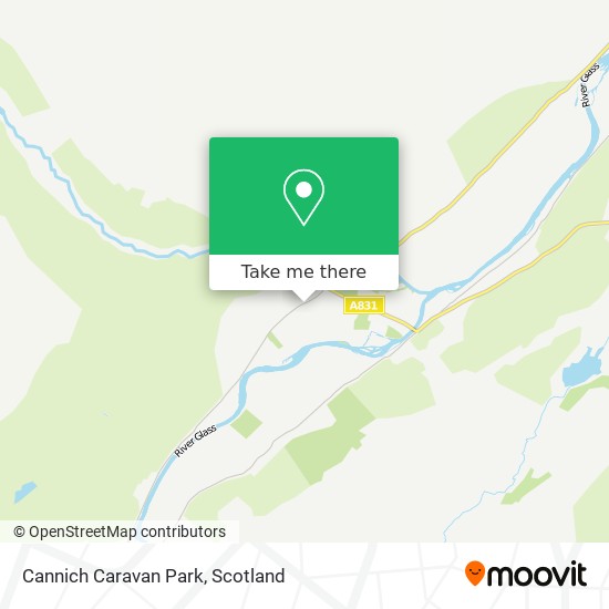 Cannich Caravan Park map