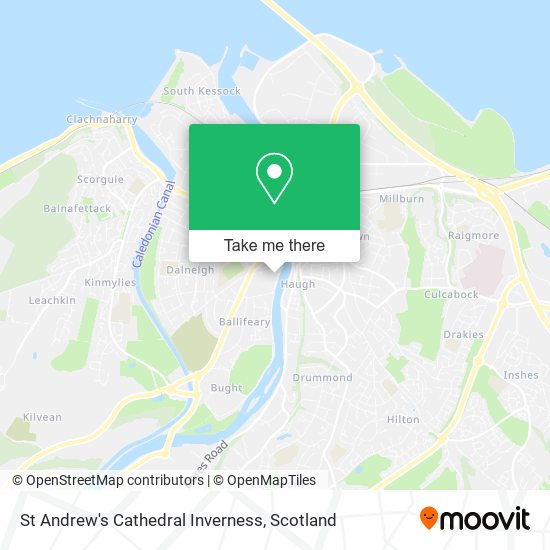 St Andrew's Cathedral Inverness map