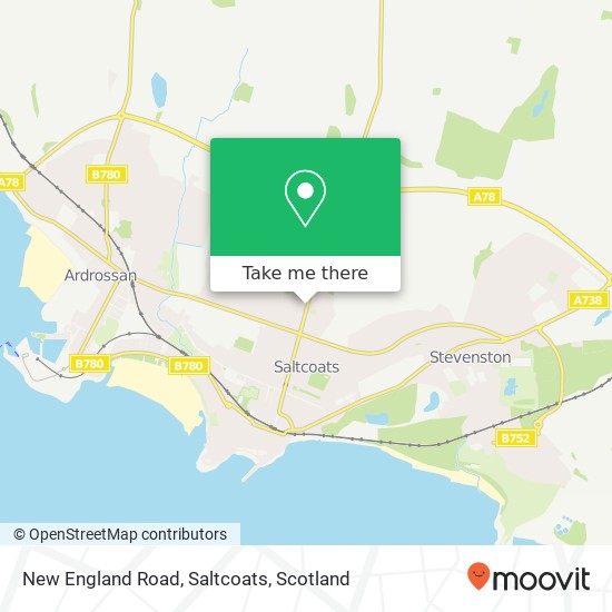 New England Road, Saltcoats map