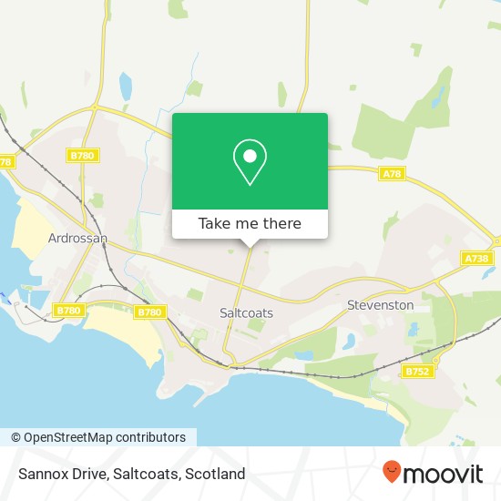 Sannox Drive, Saltcoats map