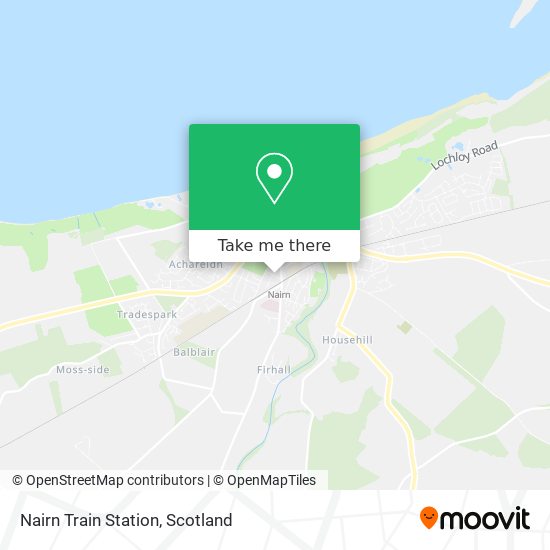 Nairn Train Station map