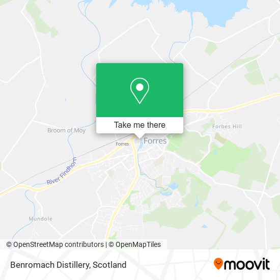 Benromach Distillery map
