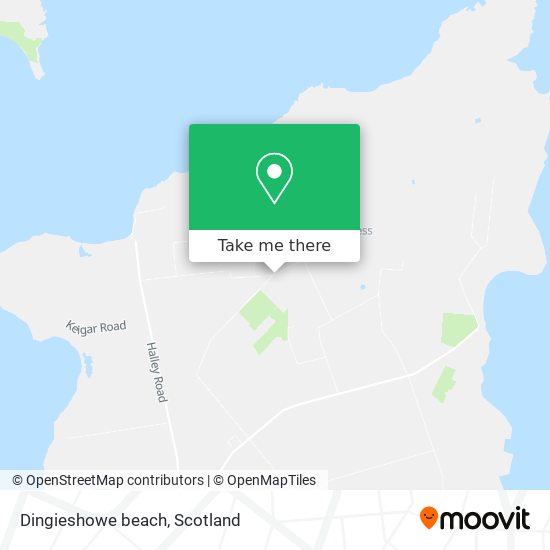 Dingieshowe beach map