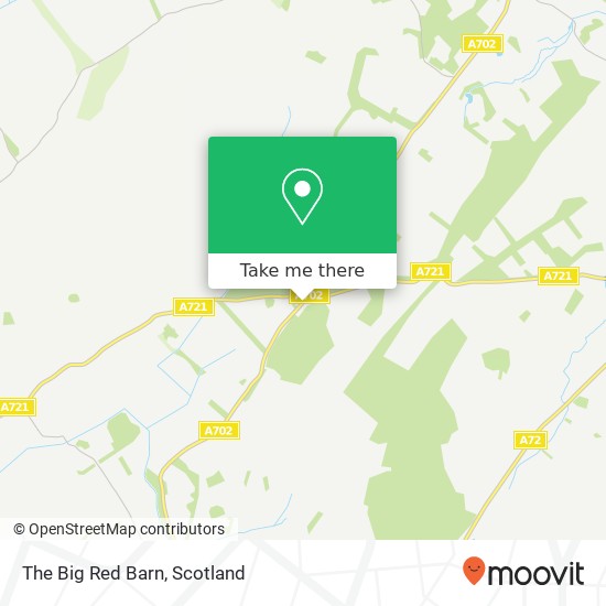 The Big Red Barn, A702 Biggar Biggar EH46 7 map