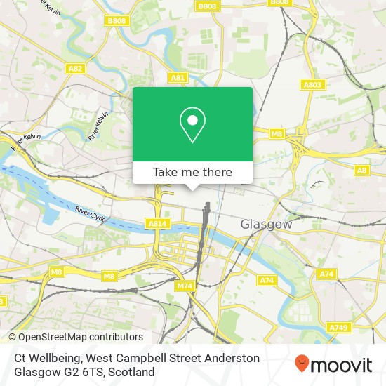 Ct Wellbeing, West Campbell Street Anderston Glasgow G2 6TS map