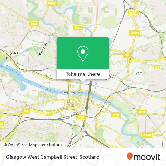 Glasgow West Campbell Street map