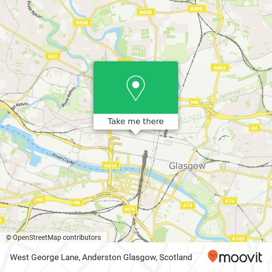 West George Lane, Anderston Glasgow map