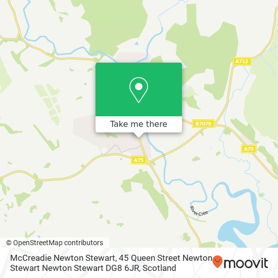 McCreadie Newton Stewart, 45 Queen Street Newton Stewart Newton Stewart DG8 6JR map