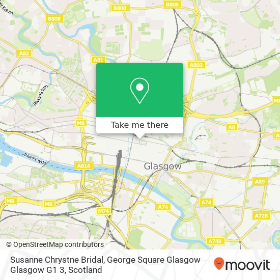 Susanne Chrystne Bridal, George Square Glasgow Glasgow G1 3 map
