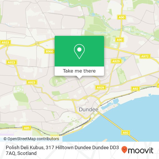 Polish Deli Kubus, 317 Hilltown Dundee Dundee DD3 7AQ map