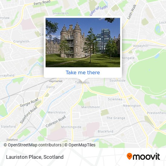 Lauriston Place map