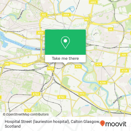 Hospital Street (laurieston hospital), Calton Glasgow map