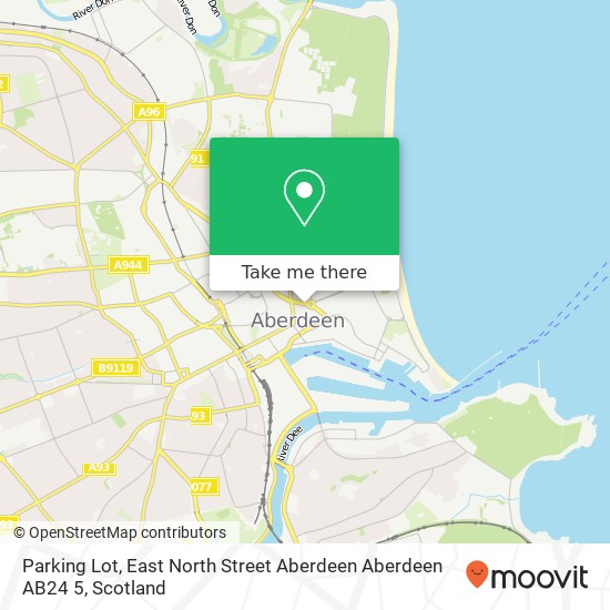 Parking Lot, East North Street Aberdeen Aberdeen AB24 5 map